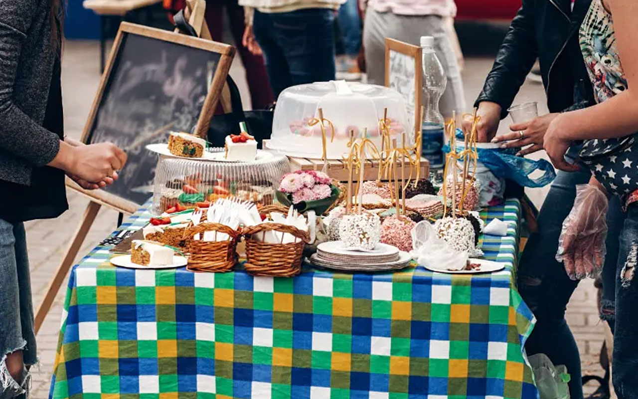 Fundraiser food table