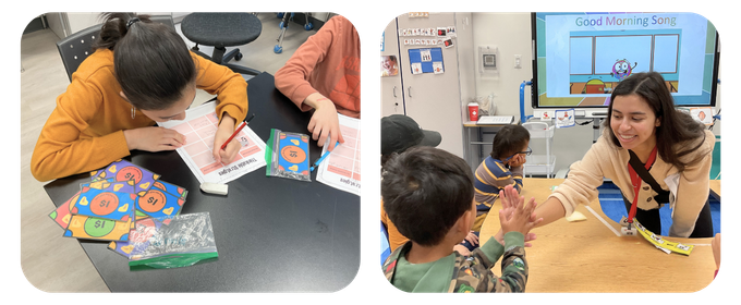 Children doing classroom activities