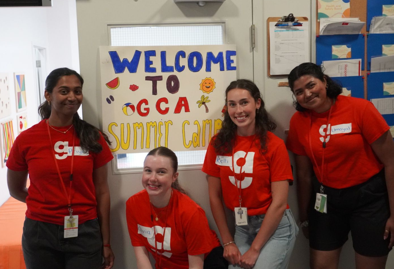 Staff welcoming for summer camp